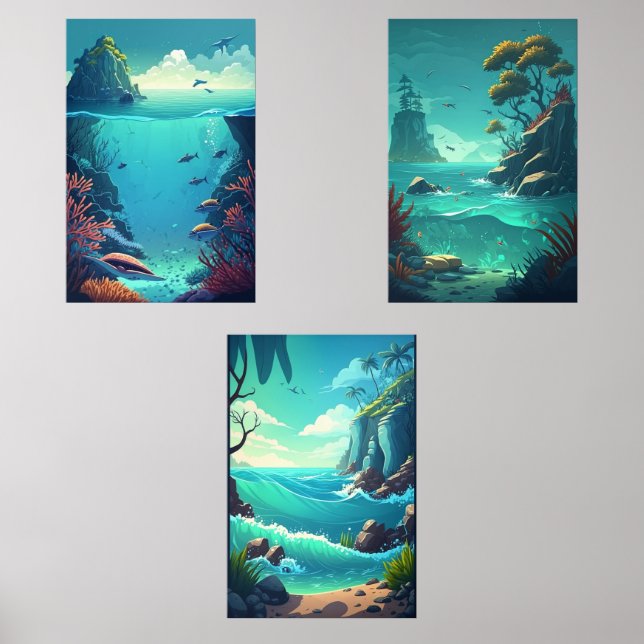 Sets De Impresiones Océano (Anverso)