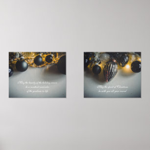 Sets De Impresiones Ornamentos de Navidad Gris Negro con tierras de cu