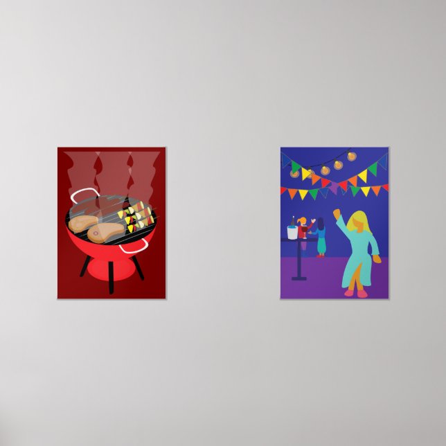 Sets De Impresiones Outdoor Party (Anverso)