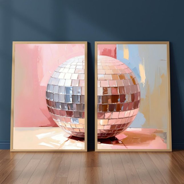Sets De Impresiones Pastel Disco Ball Split Prints, Pink Aesthetic (Subido por el creador)