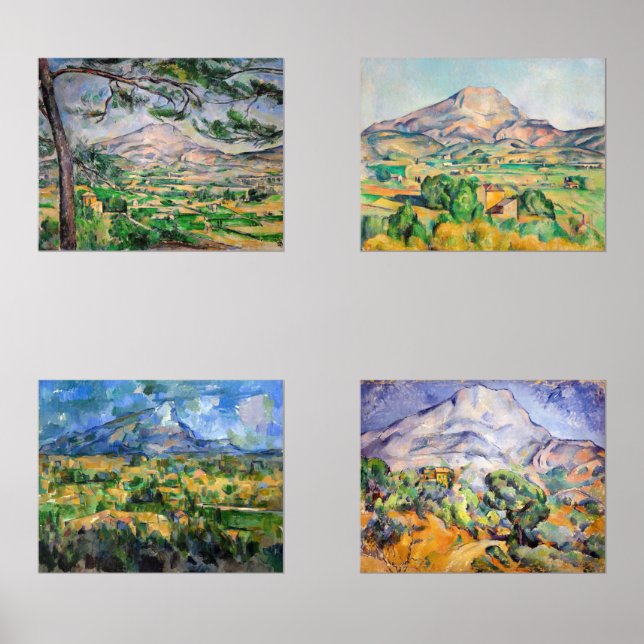 Sets De Impresiones Paul Cezanne - Selección de Mont Sainte-Victoire (Anverso)