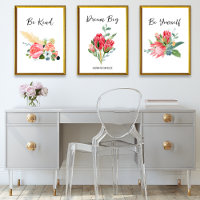 Personalizado de afirmación de color de agua flora