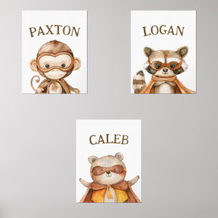 Sets De Impresiones Personalizados de animales de superhéroes