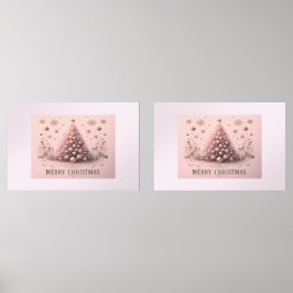 Sets De Impresiones Pink Christmas Tree Merry Christmas