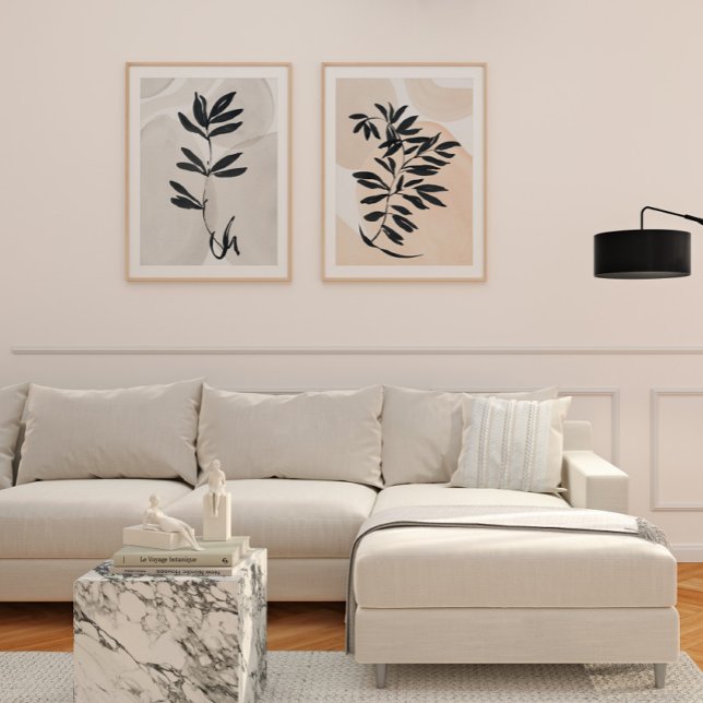 Sets De Impresiones Poster simple de ramas negras escandinavas (Scandinavian simple black branch set
)
