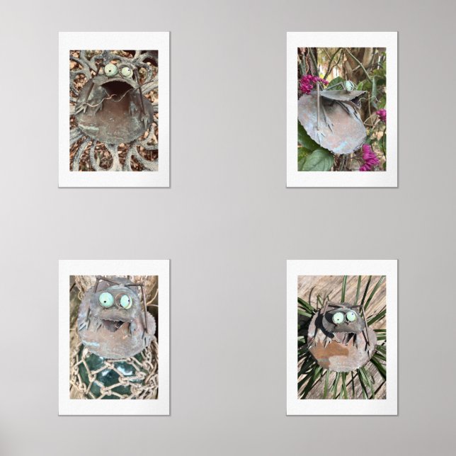 Sets De Impresiones Rana Quirky - Flores metalizado y vidrio (Anverso)