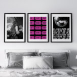 Sets De Impresiones Retro Disco Days Disco Ball Black & White Pink<br><div class="desc">Retro Disco Days Disco Ball Black & White Pink Wall Art Sets</div>