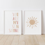 Sets De Impresiones Rosa, eres mi guardería Chica de sol y sol<br><div class="desc">Abran el espacio de su pequeña persona con este "Eres mi sol" rosa y neutro y una puesta de sol.</div>