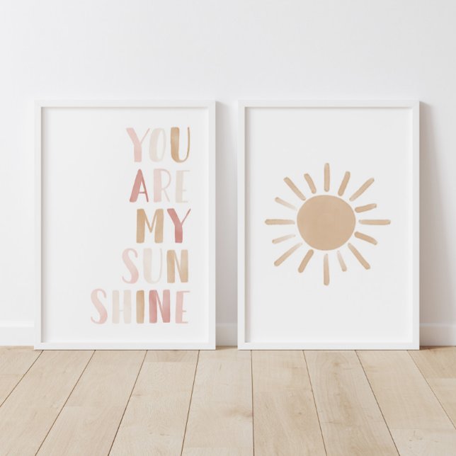 Sets De Impresiones Rosa, eres mi guardería Chica de sol y sol (Subido por el creador)