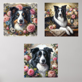 Sets De Impresiones Rosa victoriano de Border Collie