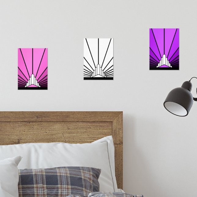 Sets De Impresiones Sol Art deco (Dormitorio)