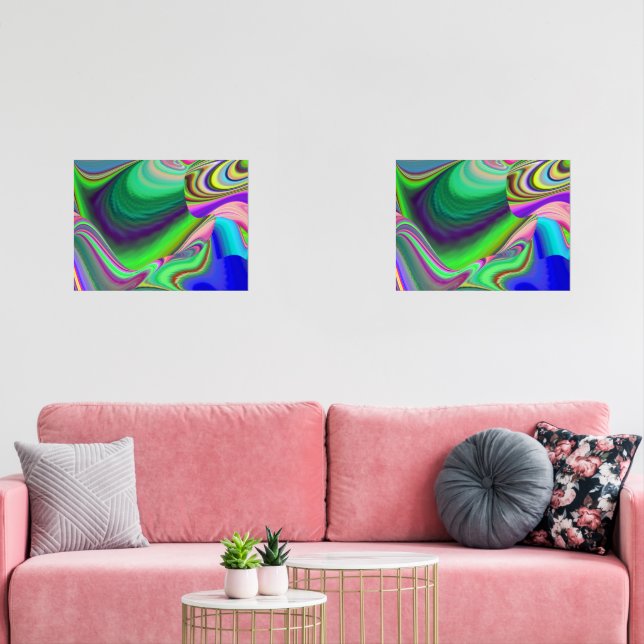 Sets De Impresiones Summerfeeling , Abstract 3D Rainbowart (Sala de estar)