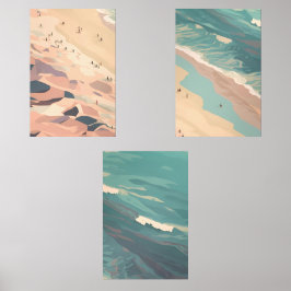 Sets De Impresiones Susurro de Tide: Un enrejado de la costa del Boho