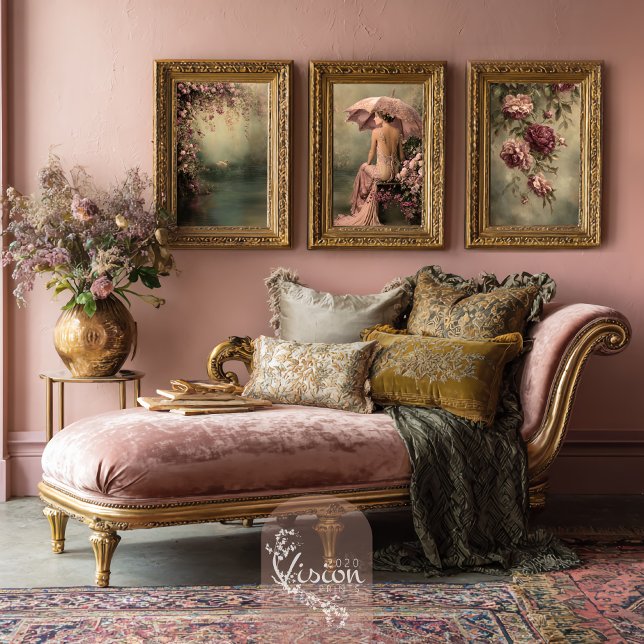 Sets De Impresiones Swan Lake Romance, Portrait, Bird & Floral (Swan Lake Romance, Portrait, Bird & Floral, Matching Gallery Poster Wall Art Set of Three.)