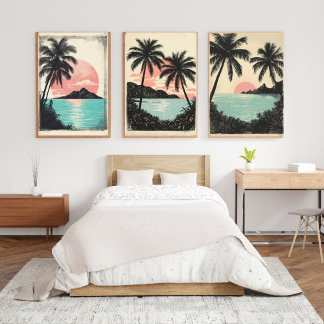 Sets De Impresiones Tahiti Tranquility – Vintage South Pacific Travel