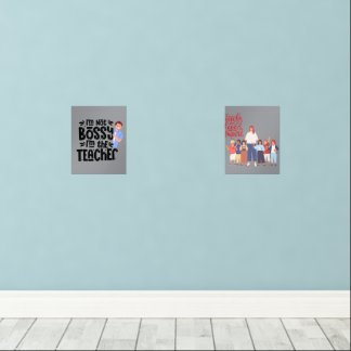 Sets De Impresiones Teacher Motivational Quote poster Wall art
