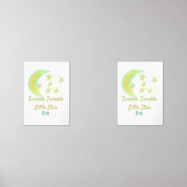 Sets De Impresiones Twinkle Little Star añada nombre (Anverso)