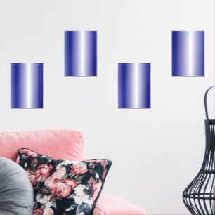 Sets De Impresiones Un intrincado patrón geométrico azul con simétrico