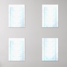 Una alfombra con las artes creativas azules y blan