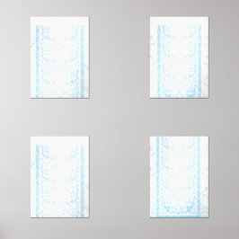 Sets De Impresiones Una alfombra con las artes creativas azules y blan