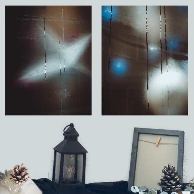 Sets De Impresiones Ventanilla de vapor oscura con mosaicos de Navidad (Subido por el creador)