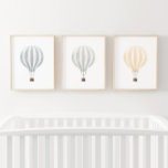 Sets De Impresiones Vintage acuarela Balón de aire caliente Decoración<br><div class="desc">Añade un toque final al espacio de tu pequeño con este juego de 3 globos de aire caliente de color acuático vintage.</div>