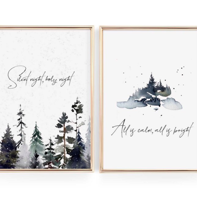 Sets De Impresiones Watercolor Navidades silenciosos (Subido por el creador)