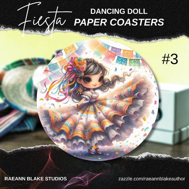 Sets de Posavasos de Papel Muñeca Bailando Fiesta  (Subido por el creador)