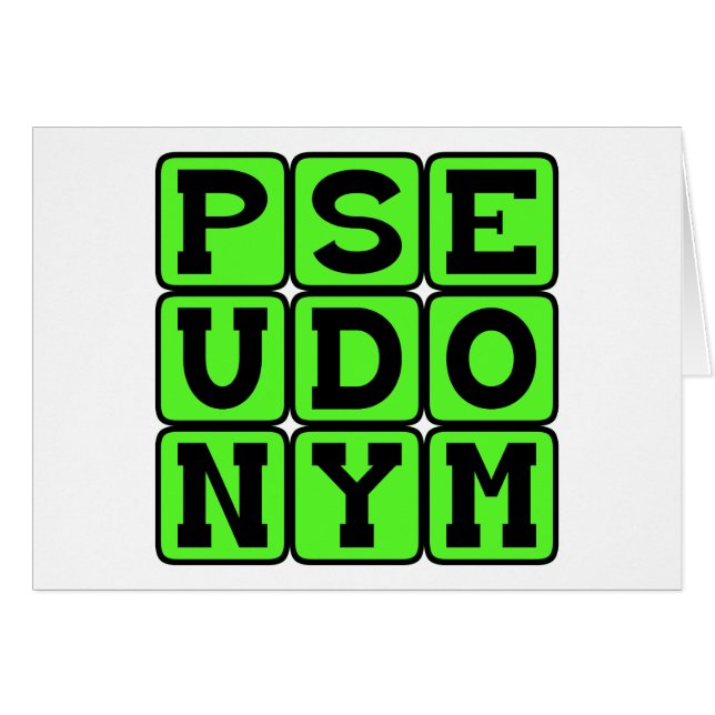 Seudónimo, Alias (Anverso (Horizontal))