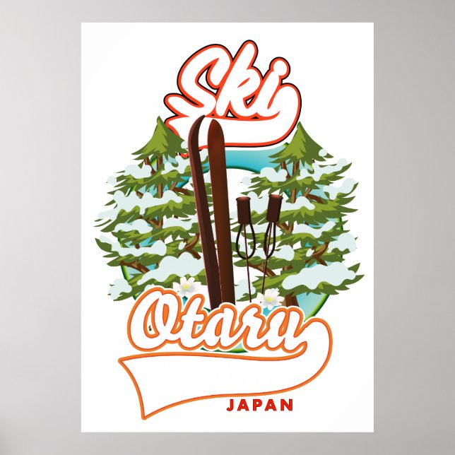 Seúl Corea del Sur Esquí logo Póster (Frente)