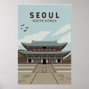 Seúl Corea del Sur Viaje Arte Vintage
