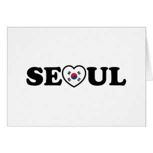 Seúl Love Heart Taegeukgi Flag Card