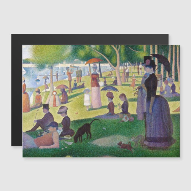 Seurat - Domingo en la tarjeta magnética La Grande (Anverso/Reverso)