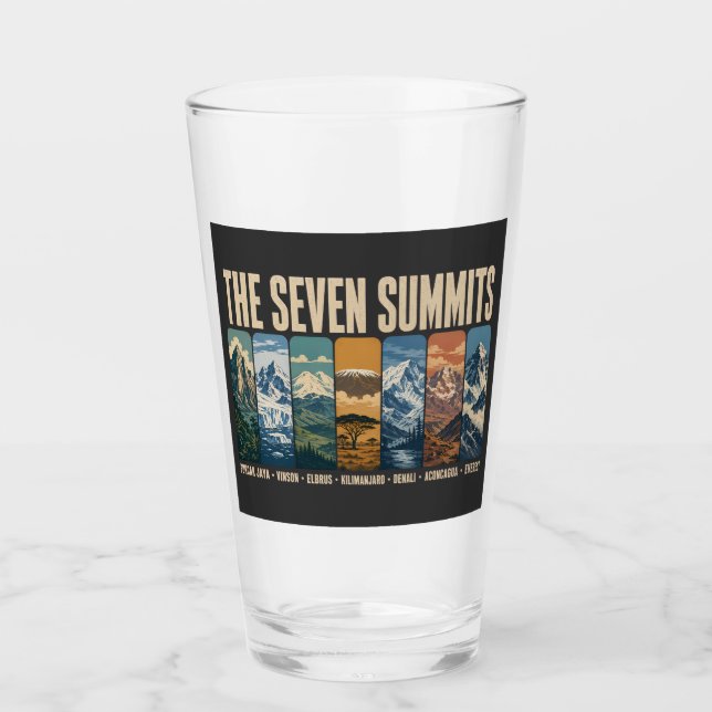 Seven Summits Mountain Landmarks Illustration (Anverso)
