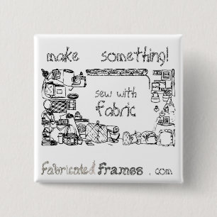 Sew con botón de anclaje de broche de tela