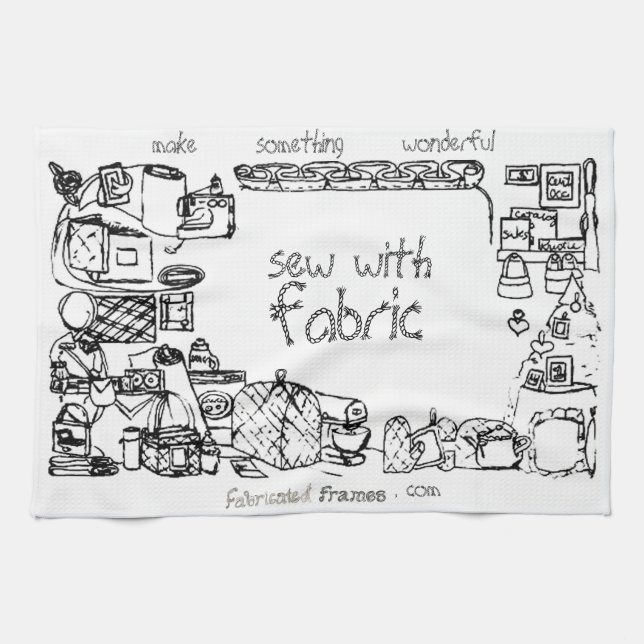 Sew con toalla de cocina de hilo de tela (Horizontal)