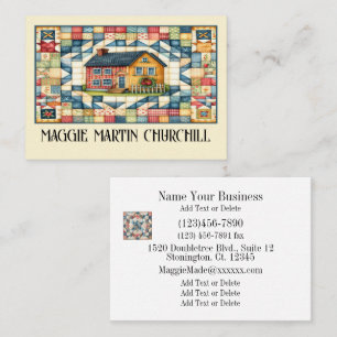 Sew, Crochet, tarjeta de visita Quilt