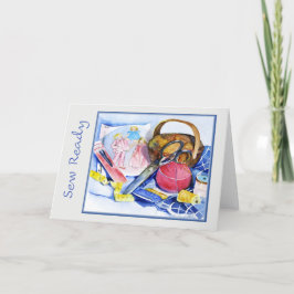 Sew Ready, Watercolor, tarjeta plegada 7x5