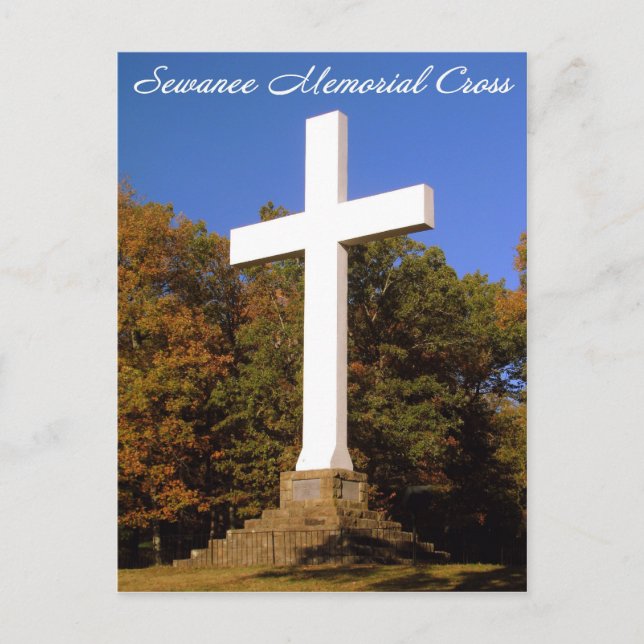 Sewanee Memorial Cross, tarjeta postal TN (Anverso)