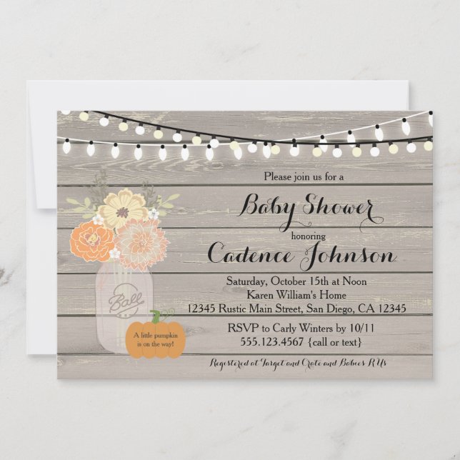 Sexo de calabaza Invitación de Baby Shower neural (Anverso)