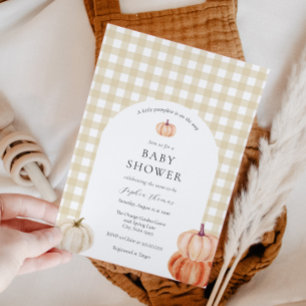 Sexo de calabaza Invitación neutra para el arco de