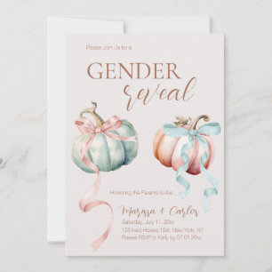 Sexo de calabaza Pastel Revelar Invitación a Caer