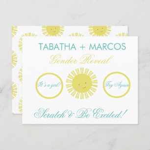 Sexo Sunshine Revelar Tarjetas Faux Scratch