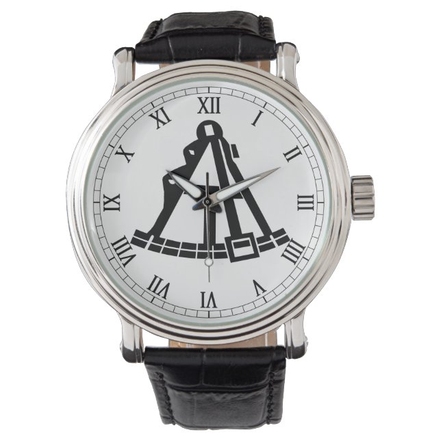 Sextante en un reloj (Anverso)