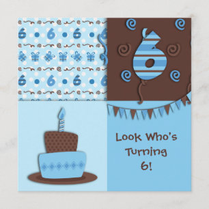 Sexto cumpleaños: Muchacho: Invitación