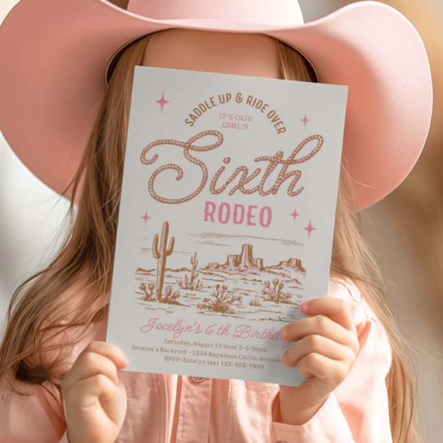 Sexto Invitación al Día del Rodeo del chica (Subido por el creador)
