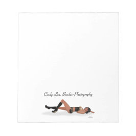 Sexy Brunette Pinup Chica Bloc de notas durmiente