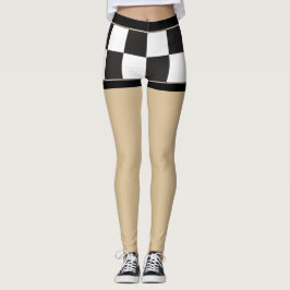 Sexy Checkered pantalones cortos falsos en blanco 