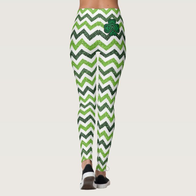 Sexy Cute St Patrick's Day Leggings Patrick Pants (Reverso)
