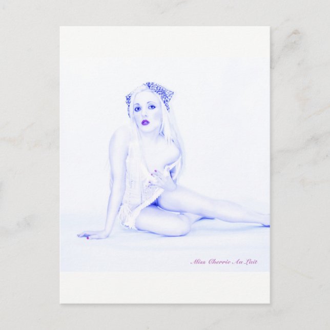 Sexy Pin Up Chica Modelo de arte Babe Postal de Vi (Anverso)